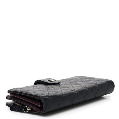 Chanel Caviar Quilted CC French Long Wallet Black 4 of 9