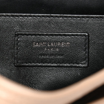 Saint Laurent Crinkled Calfskin Matelasse Monogram Baby Niki Chain Satchel Light Taupe 6 of 9