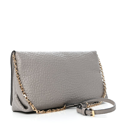 Burberry Signature Grain Medium Mildenhall Crossbody Bag Pale Grey 3 of 10