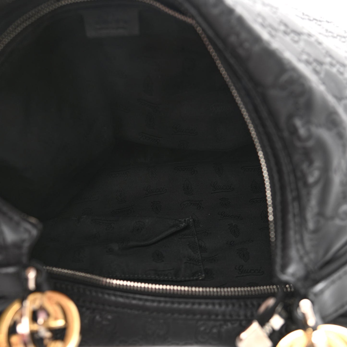 Guccissima Large GG Twins Hobo Black