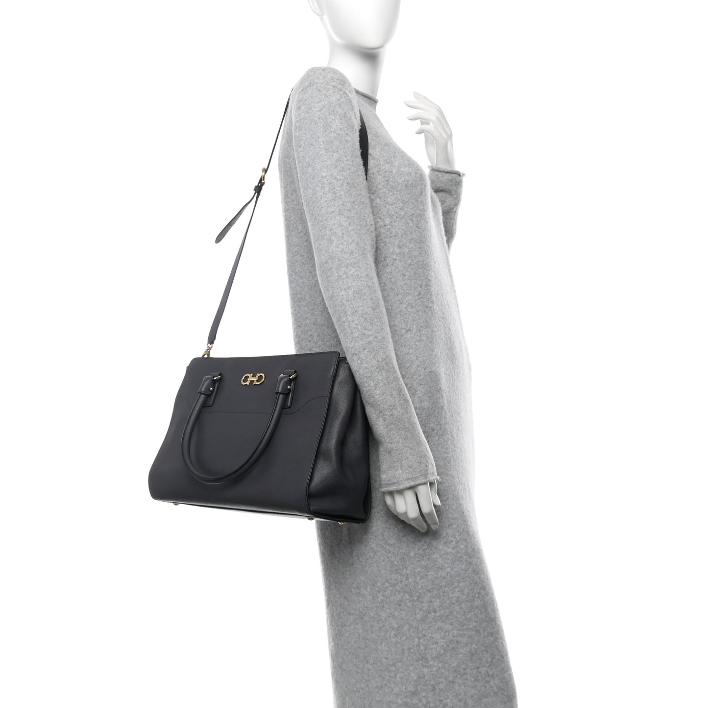 Saffiano Large Beky Tote Gray