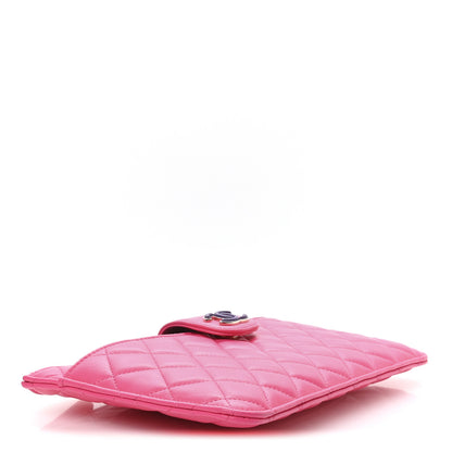 Chanel Lambskin Quilted Sunset Boulevard Pouch Case Pink Purple 5 of 10