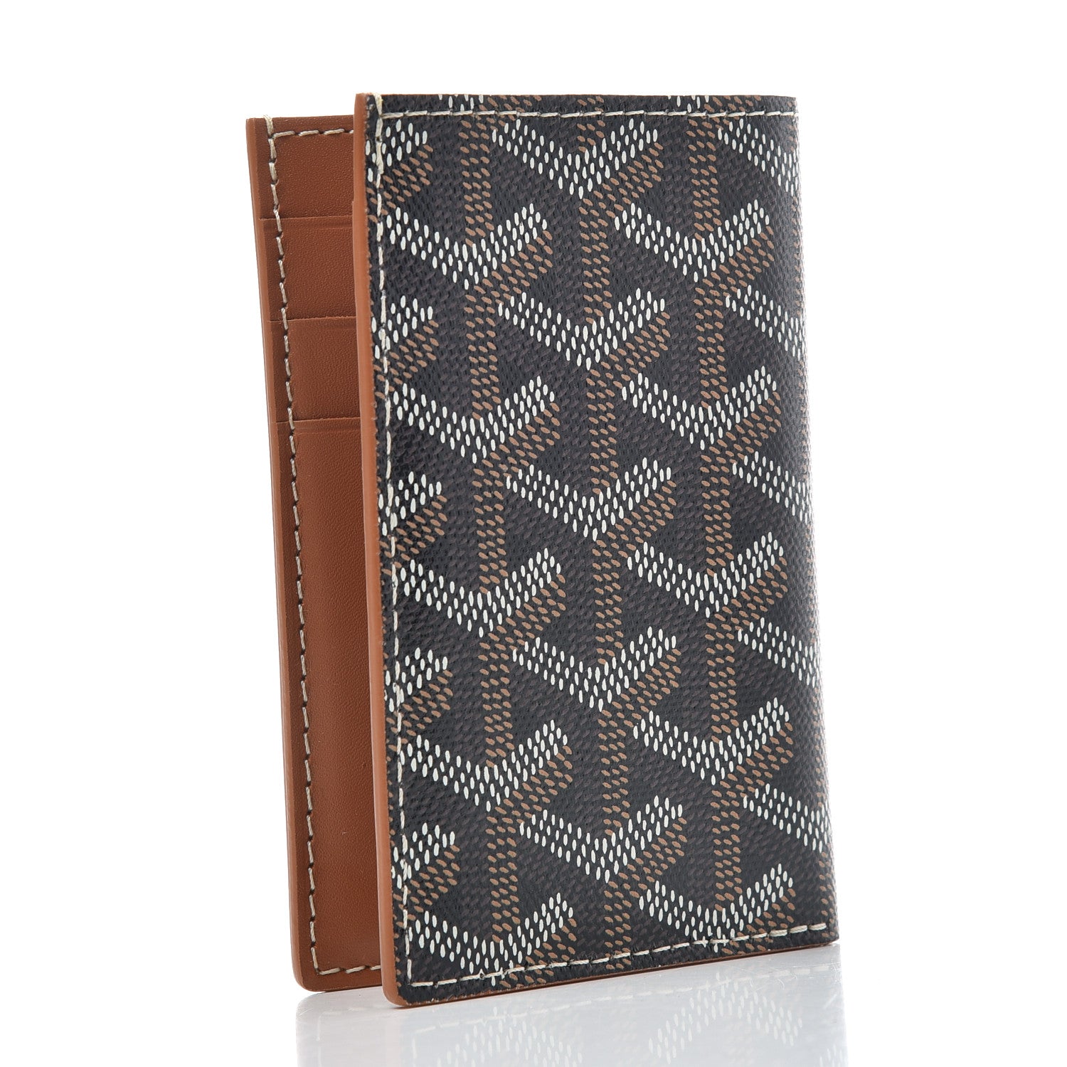 Goyard Goyardine Saint Pierre Card Holder Black Tan 3 of 7