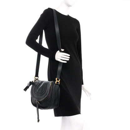 Chloe Calfskin Medium Marcie Round Crossbody Bag Black 2 of 7