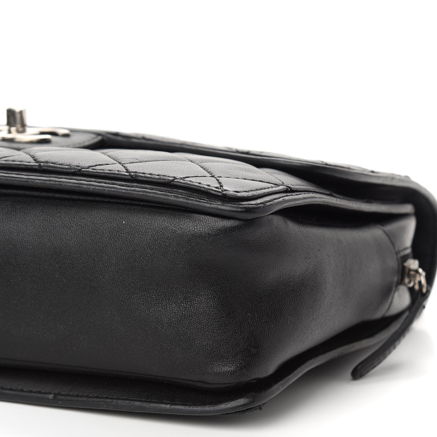 Chanel Lambskin Quilted Citizen Zip Large Flap Black 12 of 12