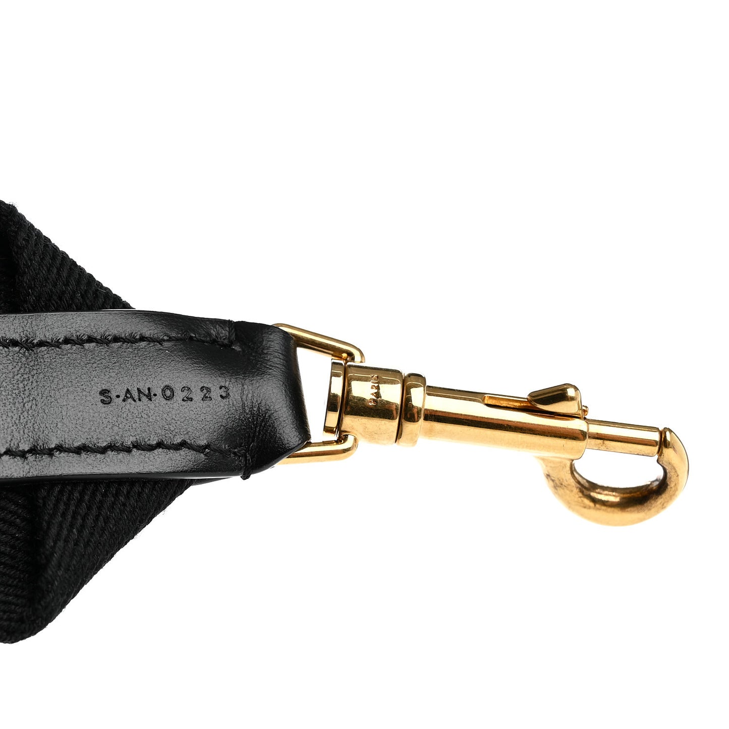 Jacquard Wool Logo Short Strap Black Beige