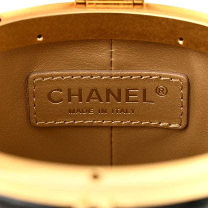 Chanel Lambskin Quilted Mini Crown Box Bag Black 6 of 12