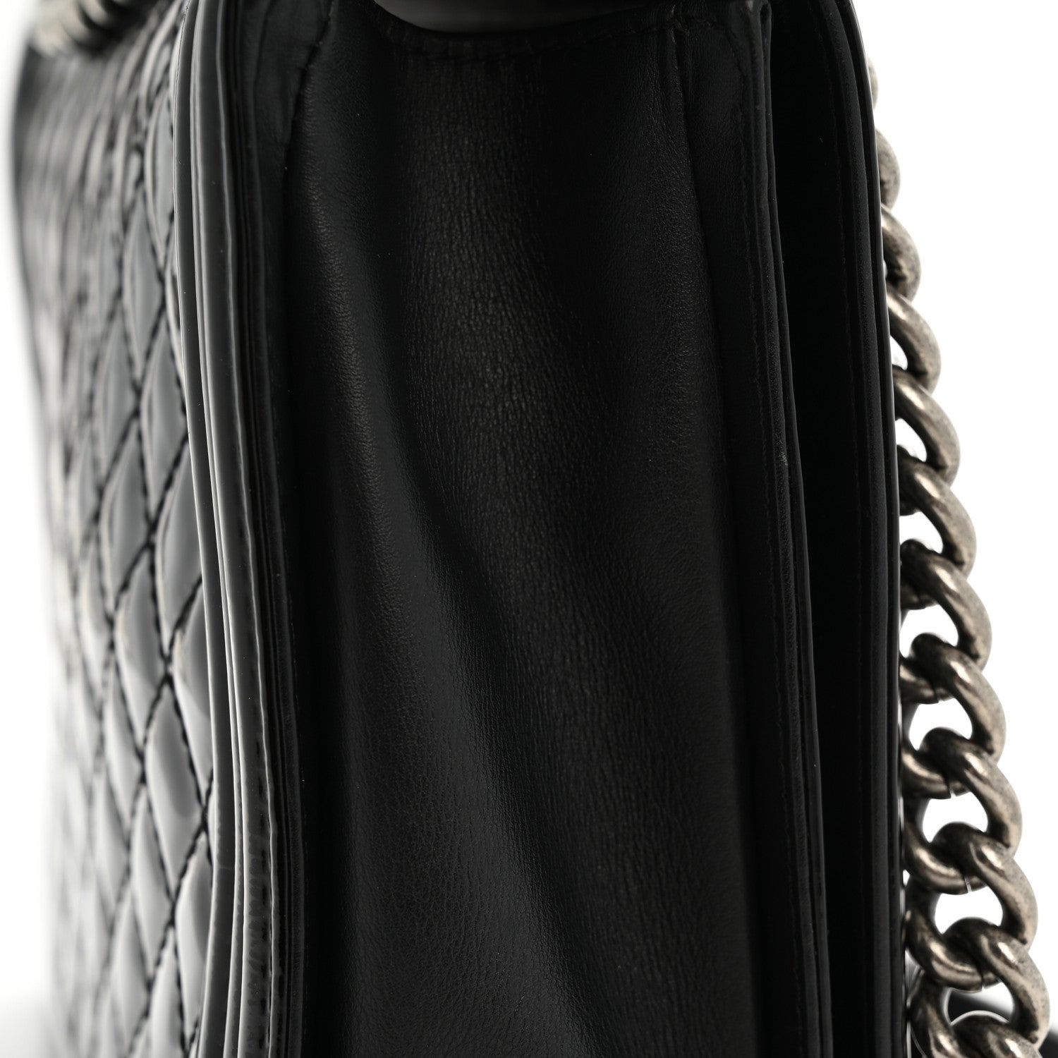 Chanel Patent Quilted Large Boy Flap Black 14 of 14