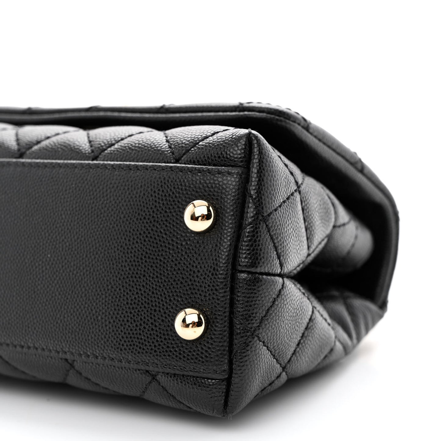 Caviar Quilted Extra Mini Coco Handle Flap Black