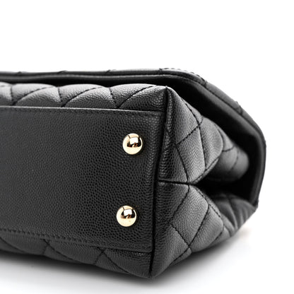 Chanel Caviar Quilted Extra Mini Coco Handle Flap Black 10 of 12