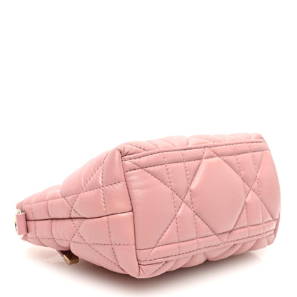 Christian Dior Calfskin Macrocannage Small Diortravel Nomad Pouch Old Rose 4 of 9