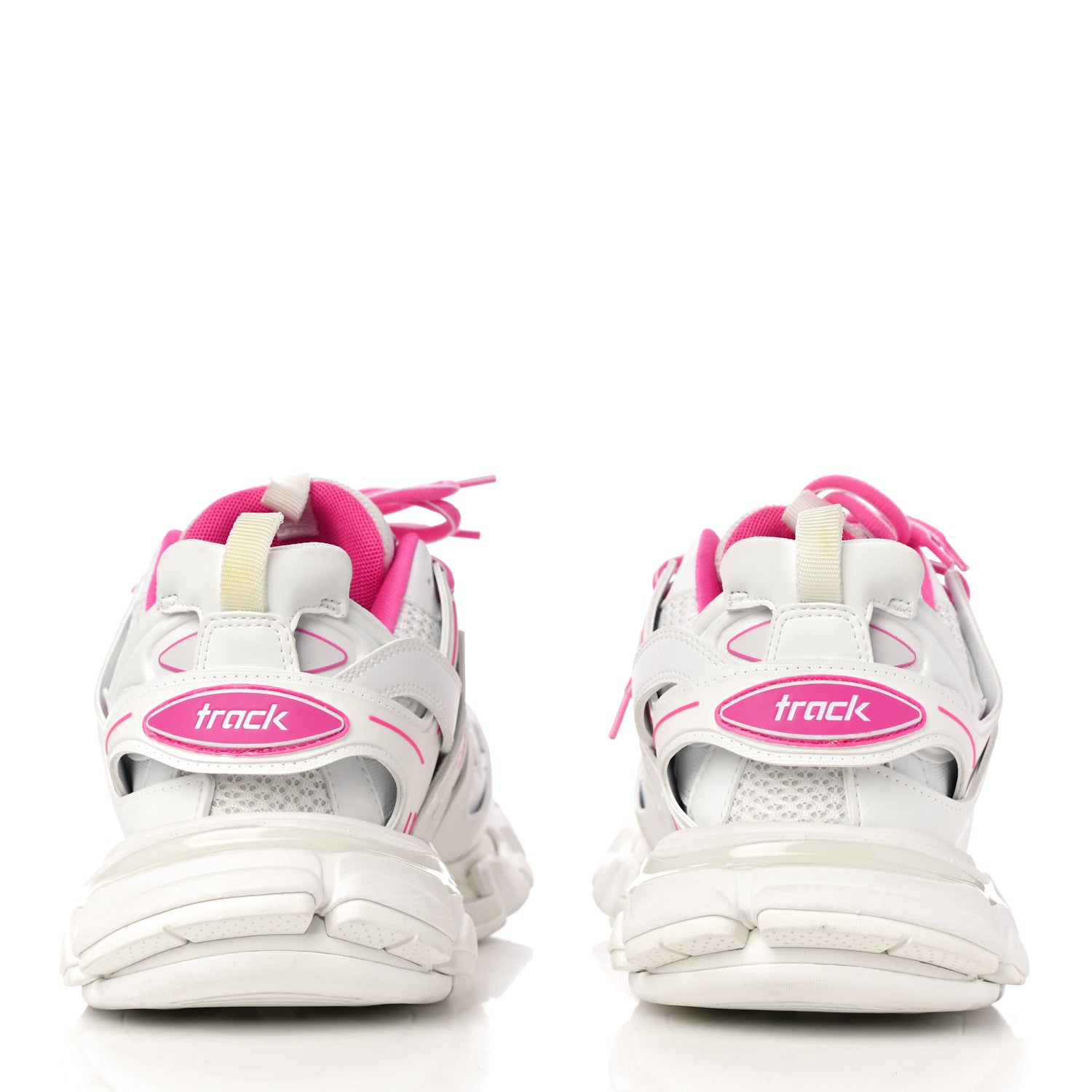 Balenciaga Mesh Rubber Bi-Color Womens Track Sneakers 39 White Fluo Pink 5 of 12