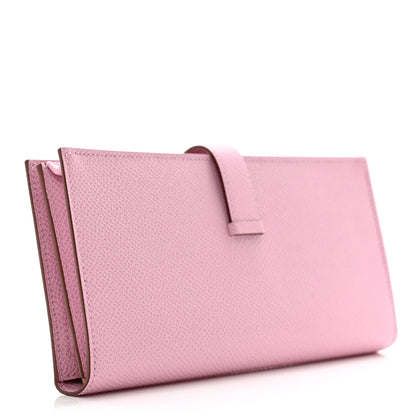 Hermes Epsom Bearn Gusset Wallet Rose Sakura 3 of 7