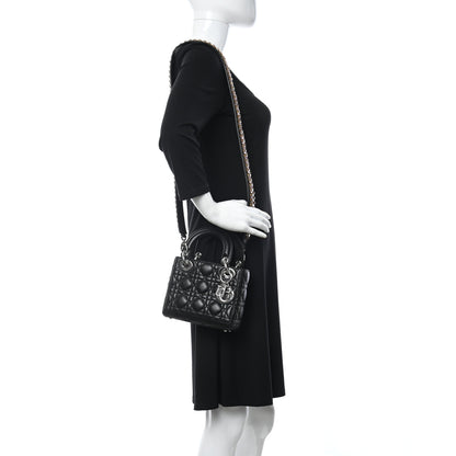 Christian Dior Calfskin Cannage Mini Lady Dior Black 3 of 17