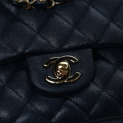 Chanel Caviar Quilted Medium Double Flap Navy 11 of 11