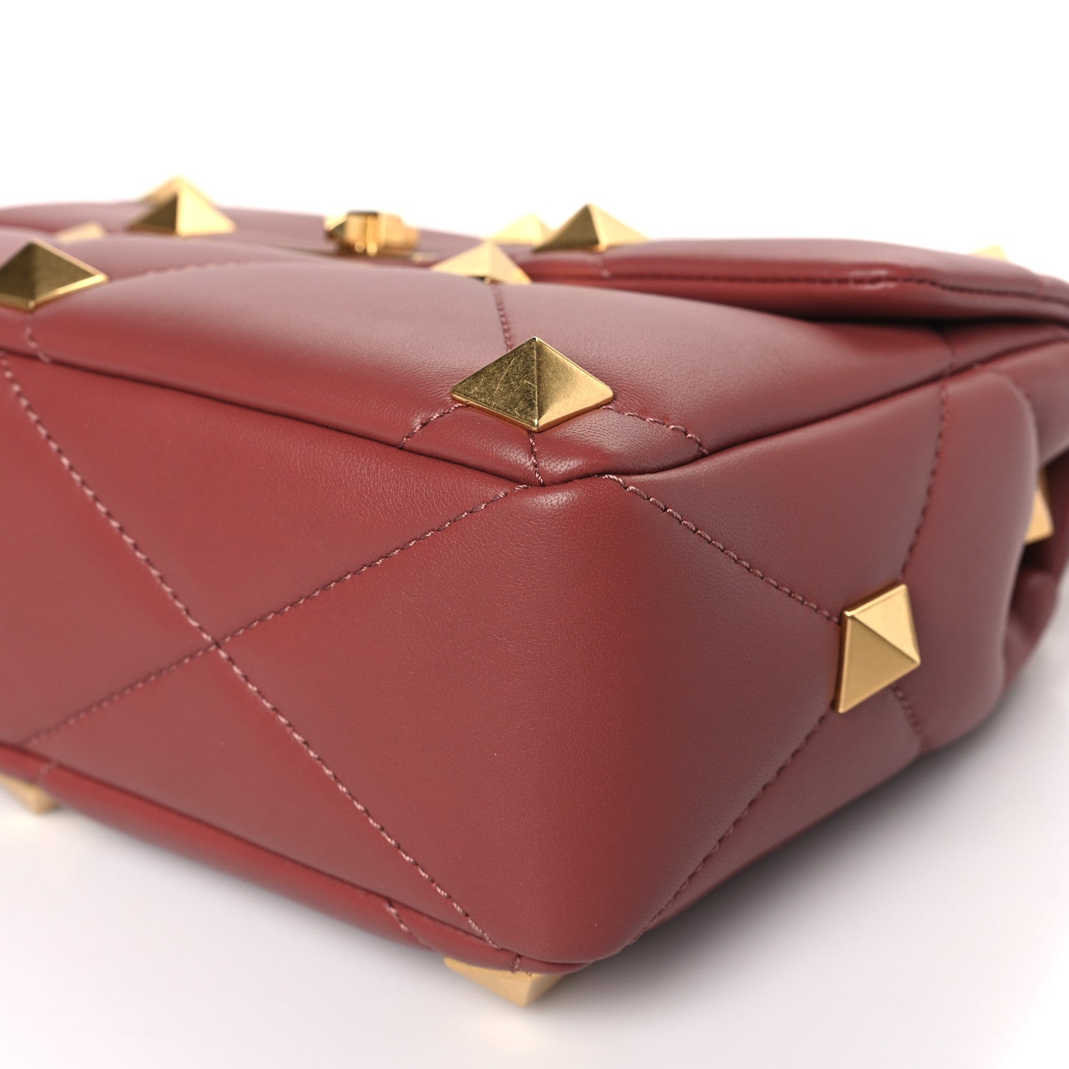 Valentino Garavani Nappa Large Roman Stud Shoulder Bag Gingerbread 8 of 8