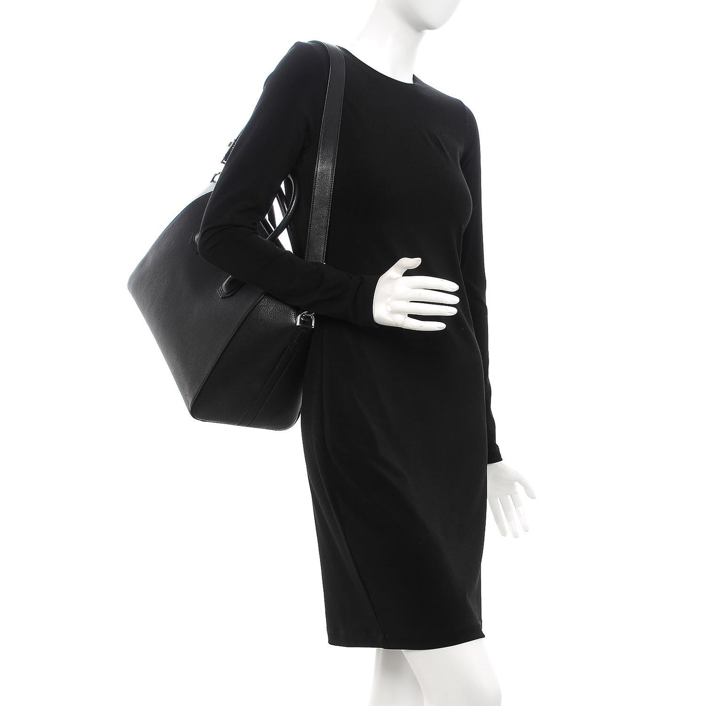 Sugar Goatskin Medium Antigona Black