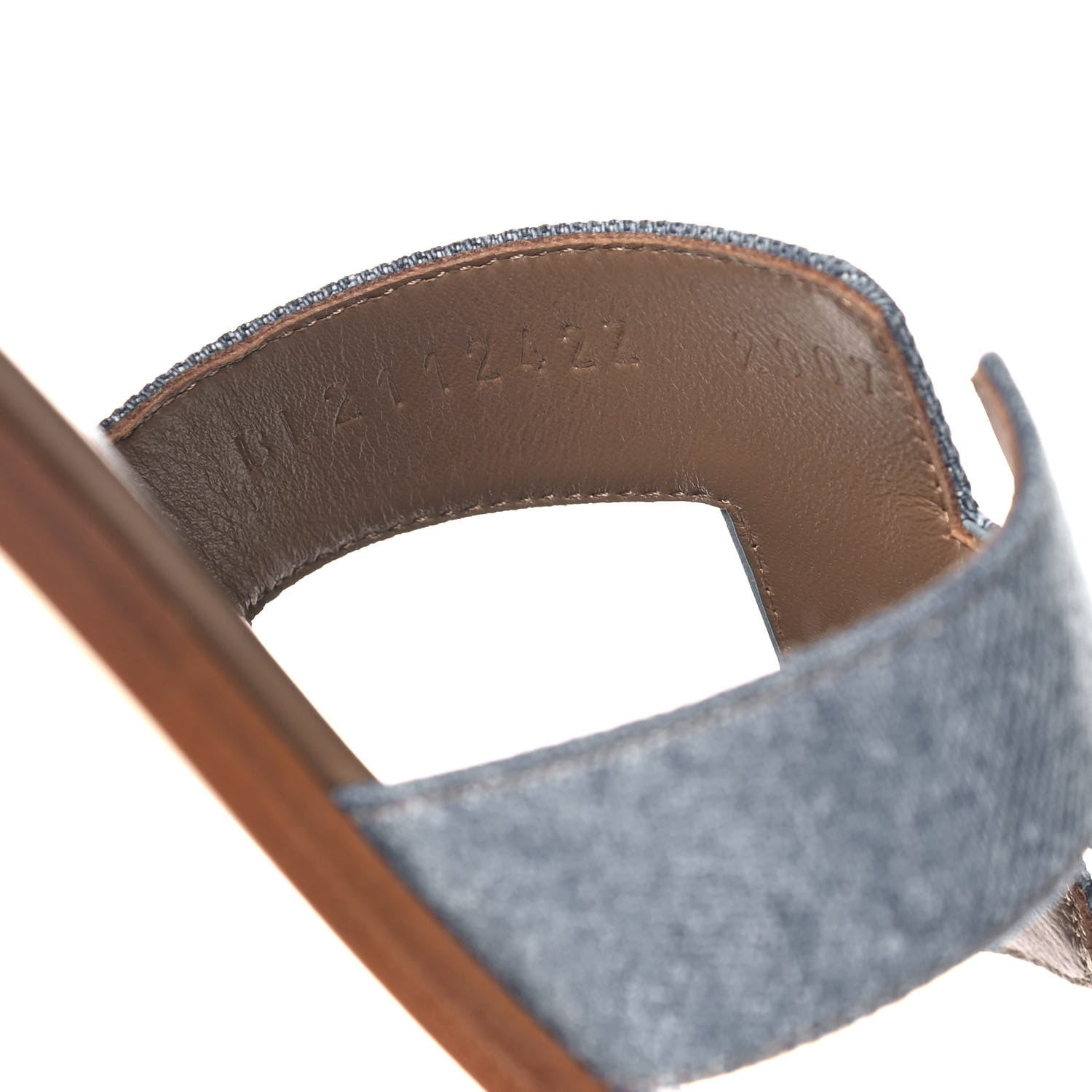 Hermes Denim Canvas Oran Sandals 40 Bleu Clair 8 of 9