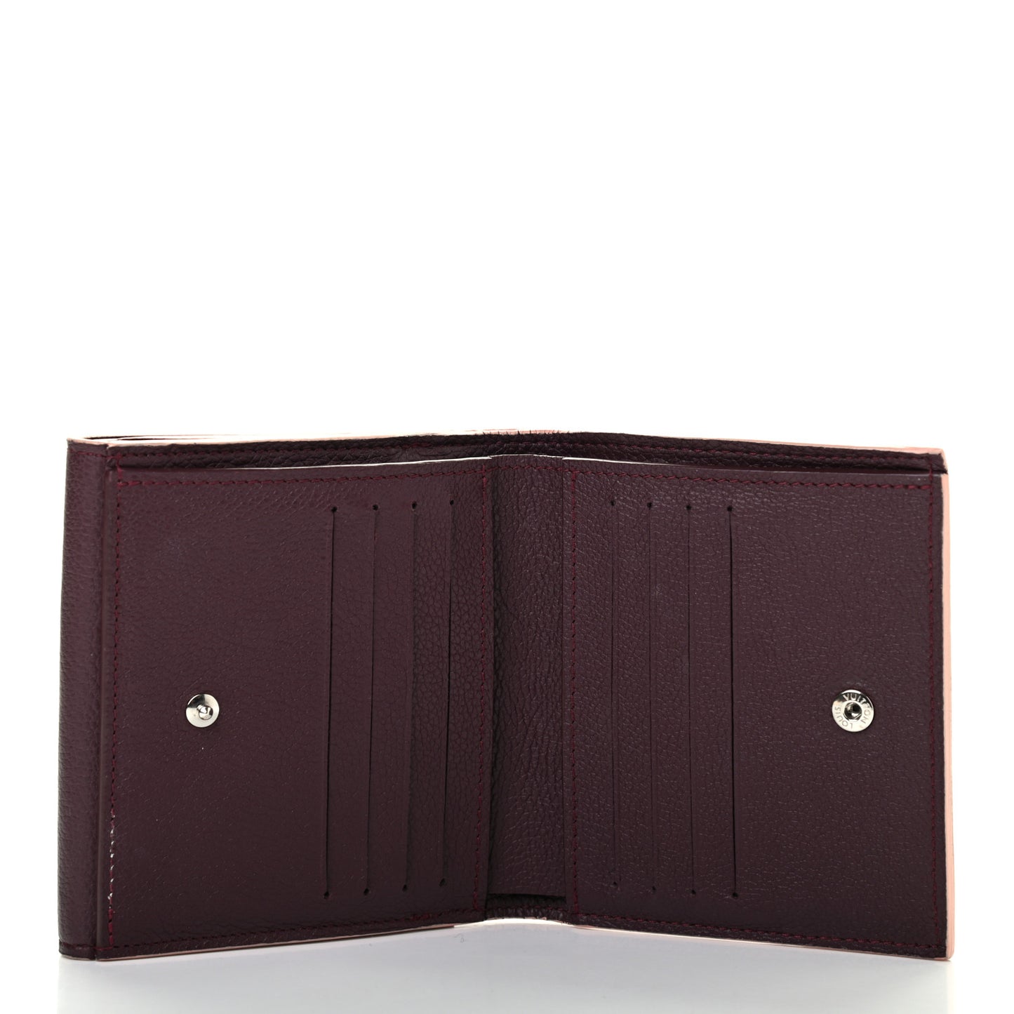 Calfskin LockMe II Compact Wallet Prune