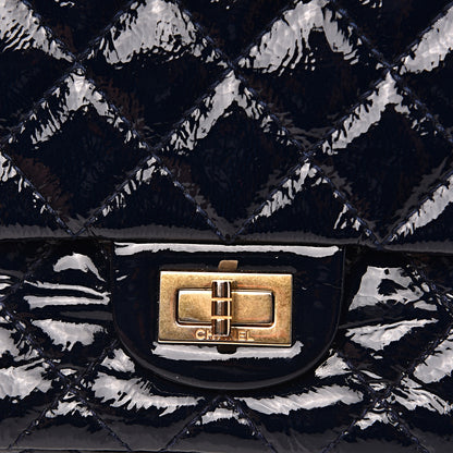 Chanel Distressed Patent Quilted 2.55 Reissue 226 Flap Navy 9 of 14