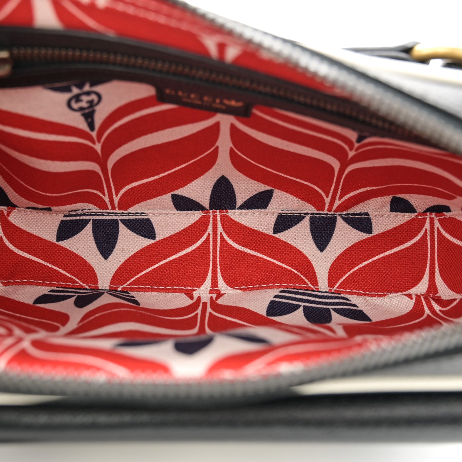 Gucci X ADIDAS Textured Dollar Calfskin Belt Bag Black 5 of 10