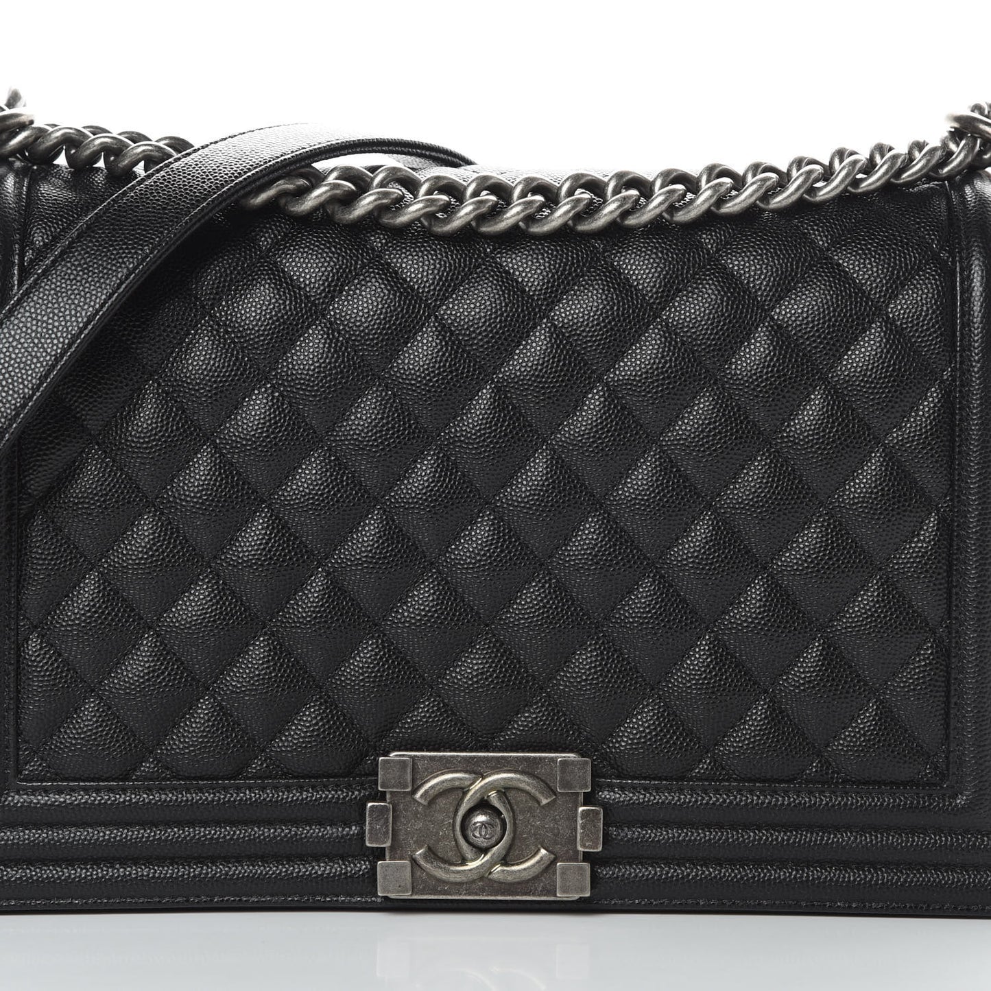 Caviar Quilted New Medium Boy Flap Black