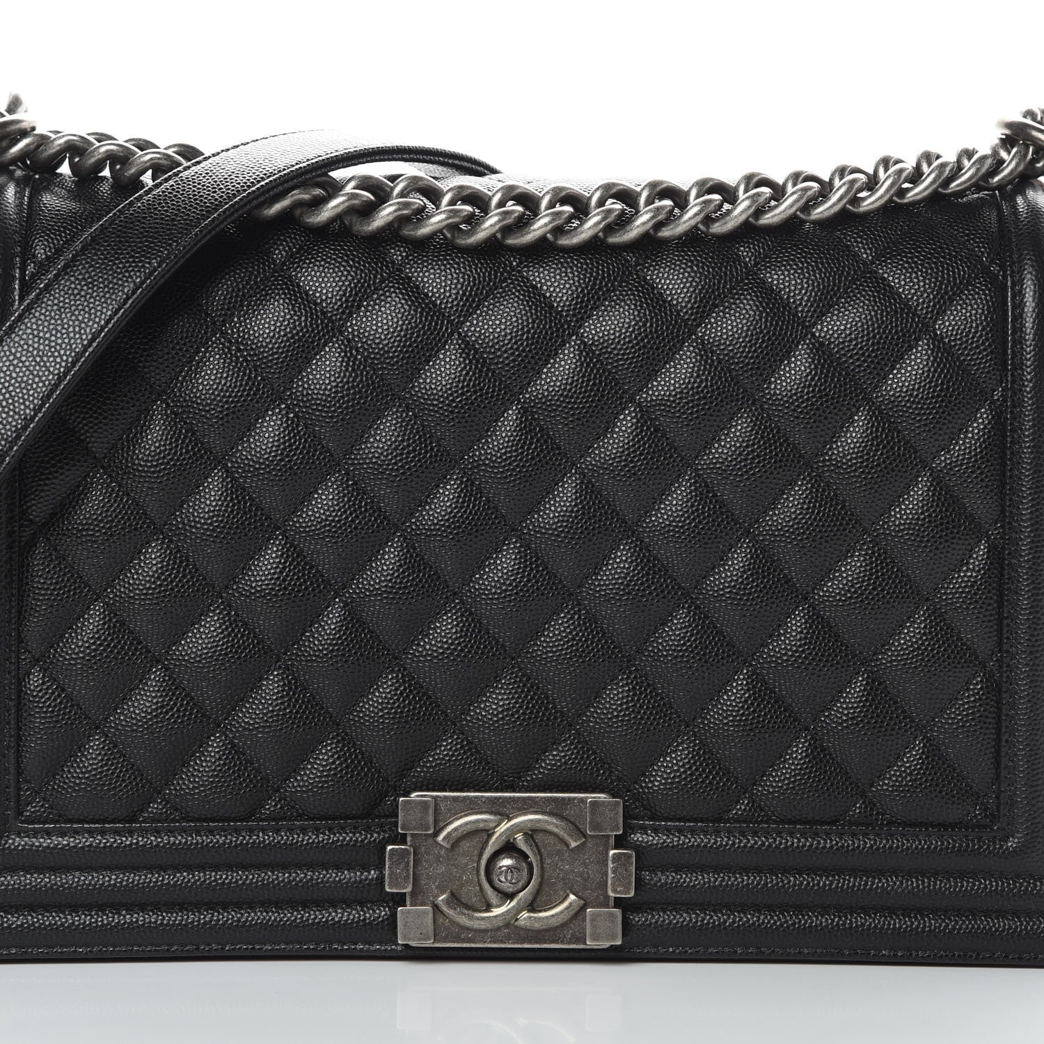 Chanel Caviar Quilted New Medium Boy Flap Black 8 of 12
