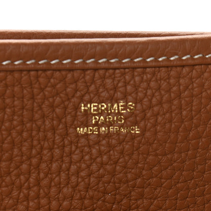 Hermes Taurillon Clemence Evelyne III PM Gold 6 of 11