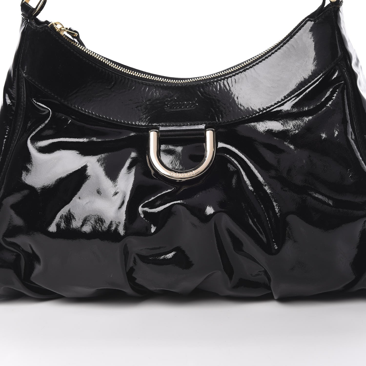 Gucci Patent Large D Ring Hobo Black 8 of 12