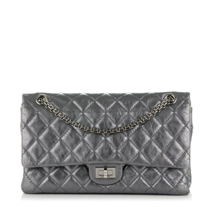 Chanel Metallic Aged Calfskin Quilted 2.55 Reissue 226 Flap Dark Silver 1 of 9