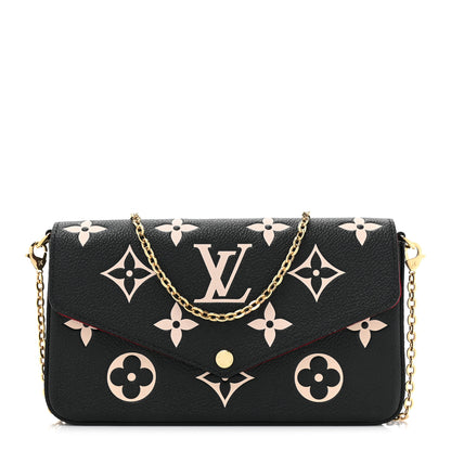 Louis Vuitton Empreinte Monogram Giant Felicie Pochette Black Beige 1 of 12