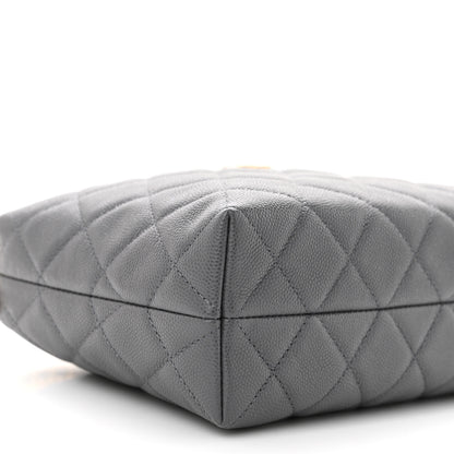 Chanel Caviar Quilted Chanel Way Clutch With Chain Grey 9 of 10