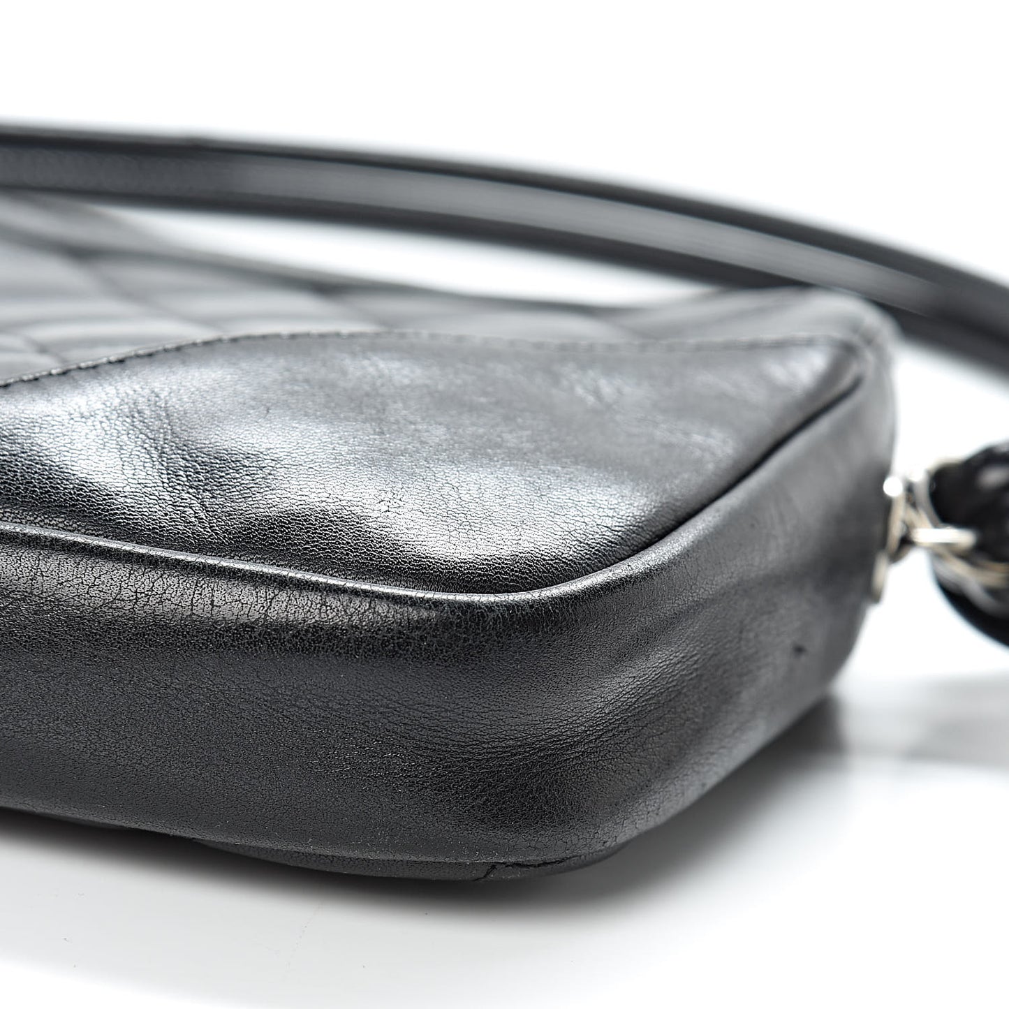 Calfskin Quilted Cambon Pochette Black