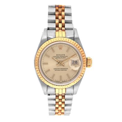 Rolex Stainless Steel 18K Yellow Gold 26mm Oyster Perpetual Datejust Watch Champagne 69173 1 of 5