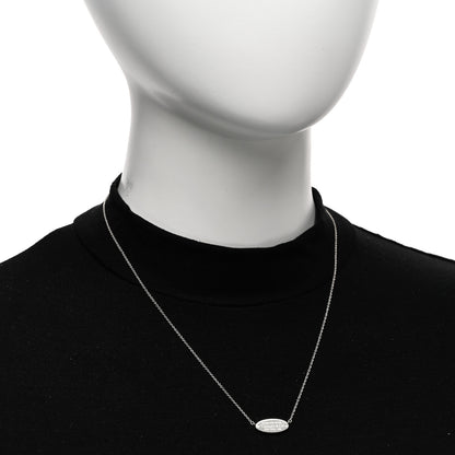 Tiffany Sterling Silver Diamond Return to Tiffany ID Oval Pendant Necklace 2 of 4