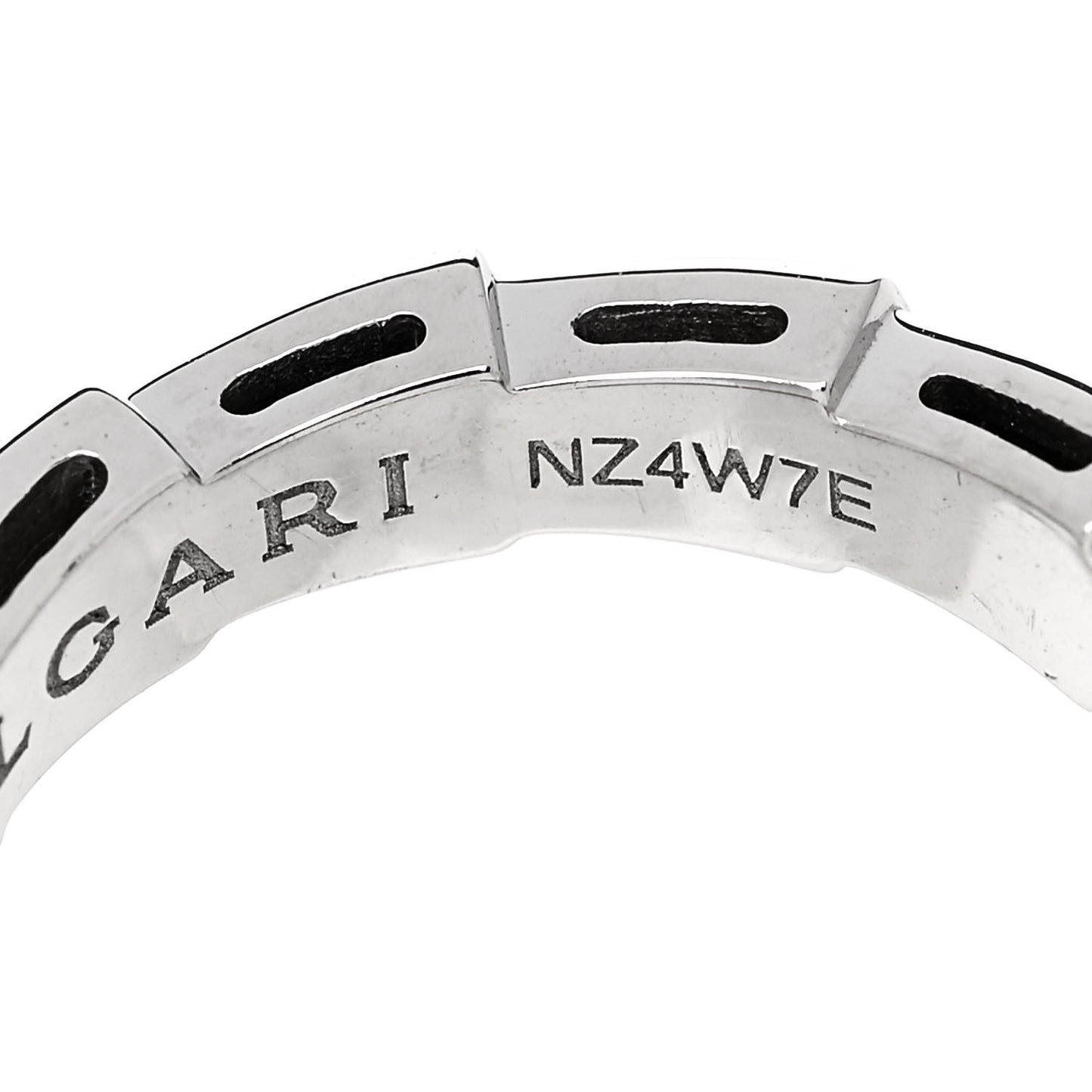 18K White Gold Diamond Serpenti Viper Band Ring 46 3.75