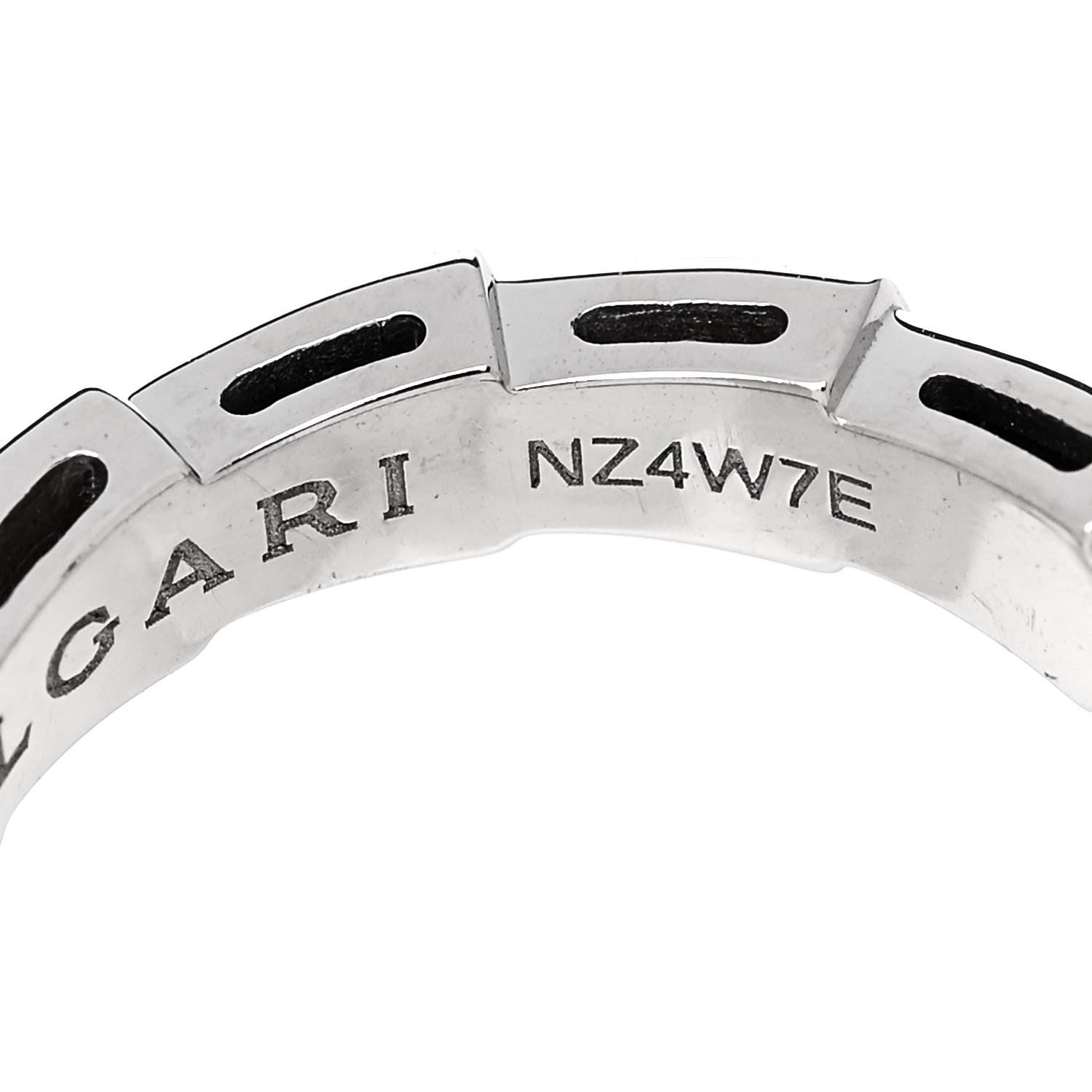 Bulgari 18K White Gold Diamond Serpenti Viper Band Ring 46 3.75 6 of 6