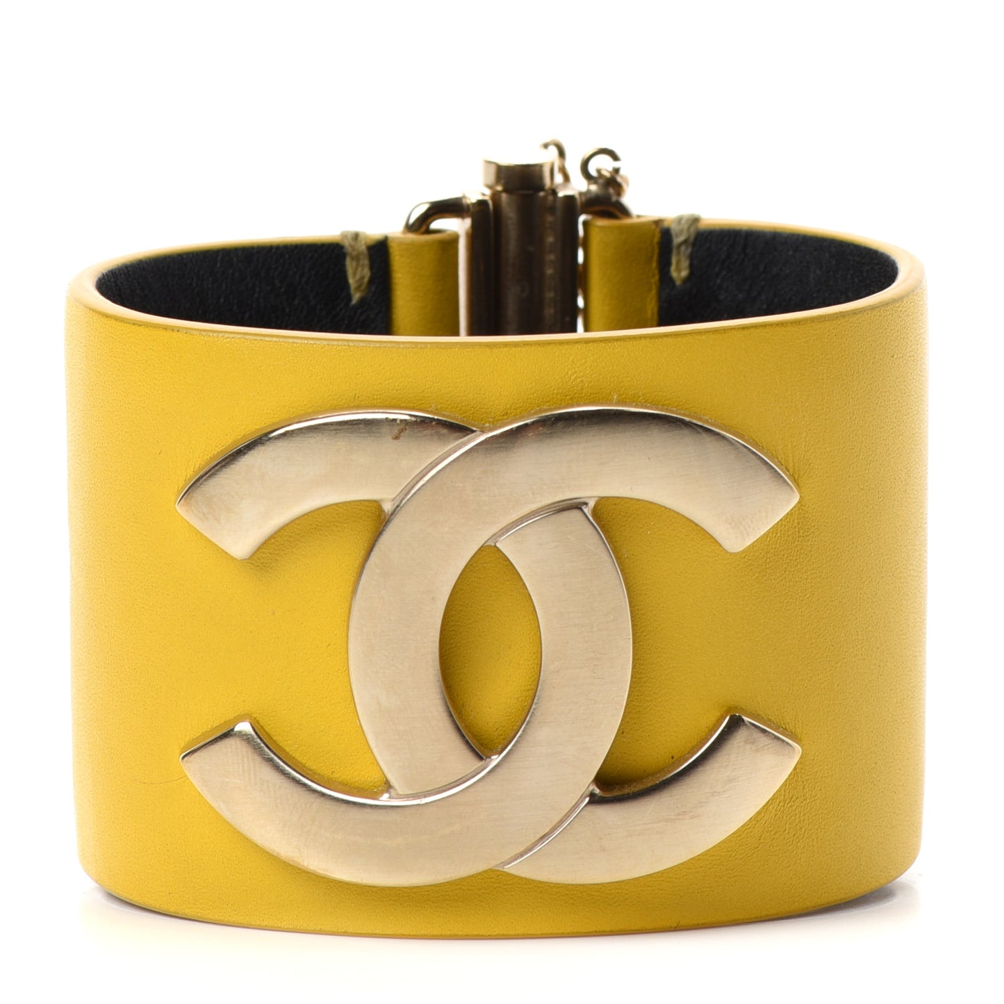 Calfskin CC Wide Cuff S Yellow