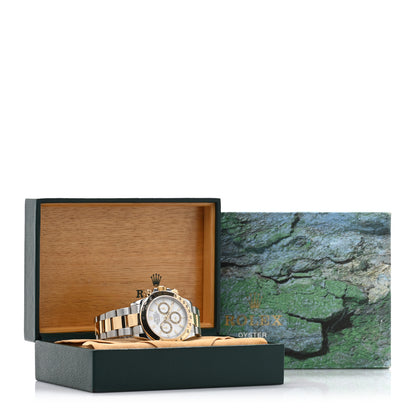 Rolex Stainless Steel 18K Yellow Gold 40mm Oyster Perpetual Cosmograph Daytona Watch White 116523 5 of 5