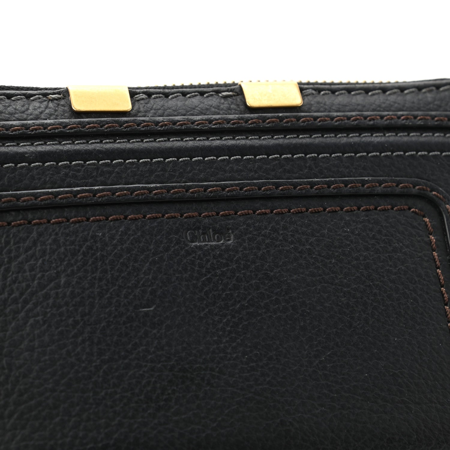 Chloe Grained Calfskin Marcie Long Zip Around Wallet Black 7 of 9