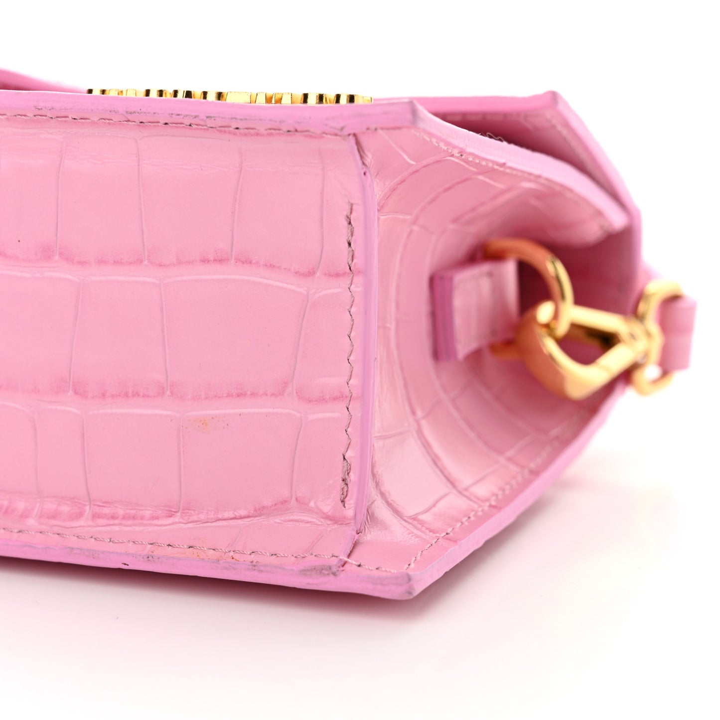 Calfskin Crocodile Embossed Le Grand Bambino Pink