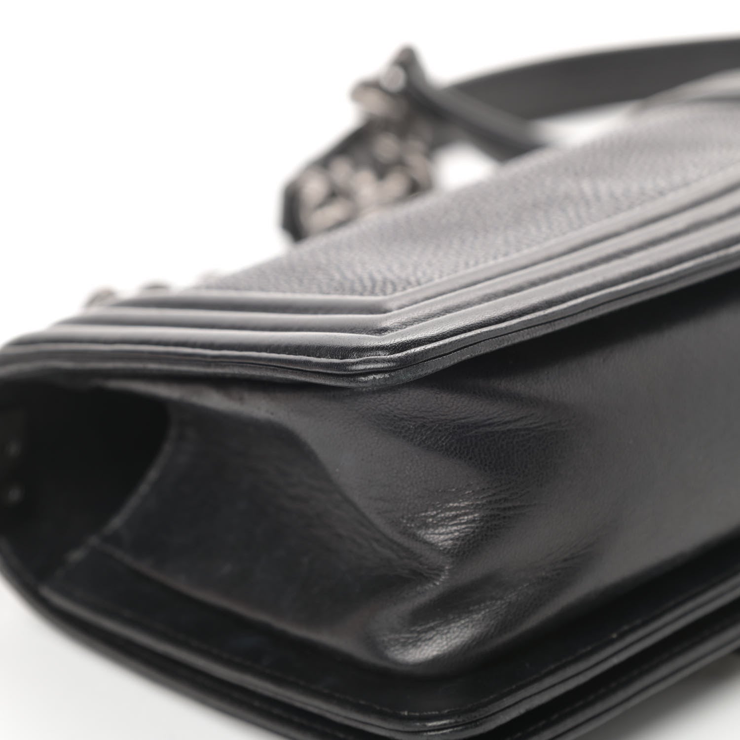 Chanel Galuchat Stingray Small Boy Flap Black 12 of 17