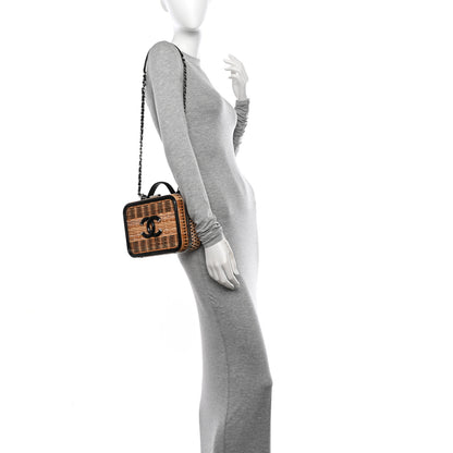 Chanel Raffia Patent Medium CC Filigree Vanity Case Black 2 of 10