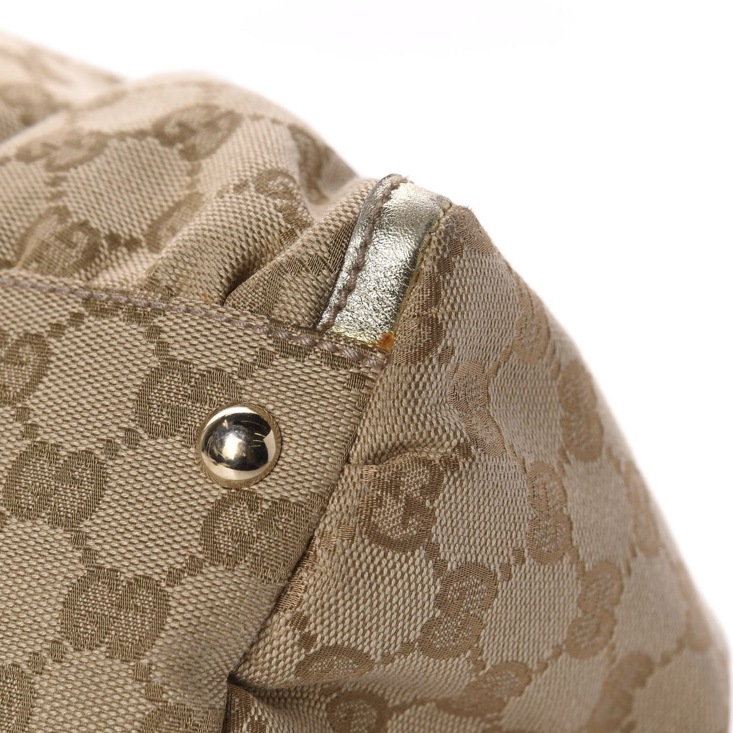 Monogram Large D Gold Hobo Metallic Gold