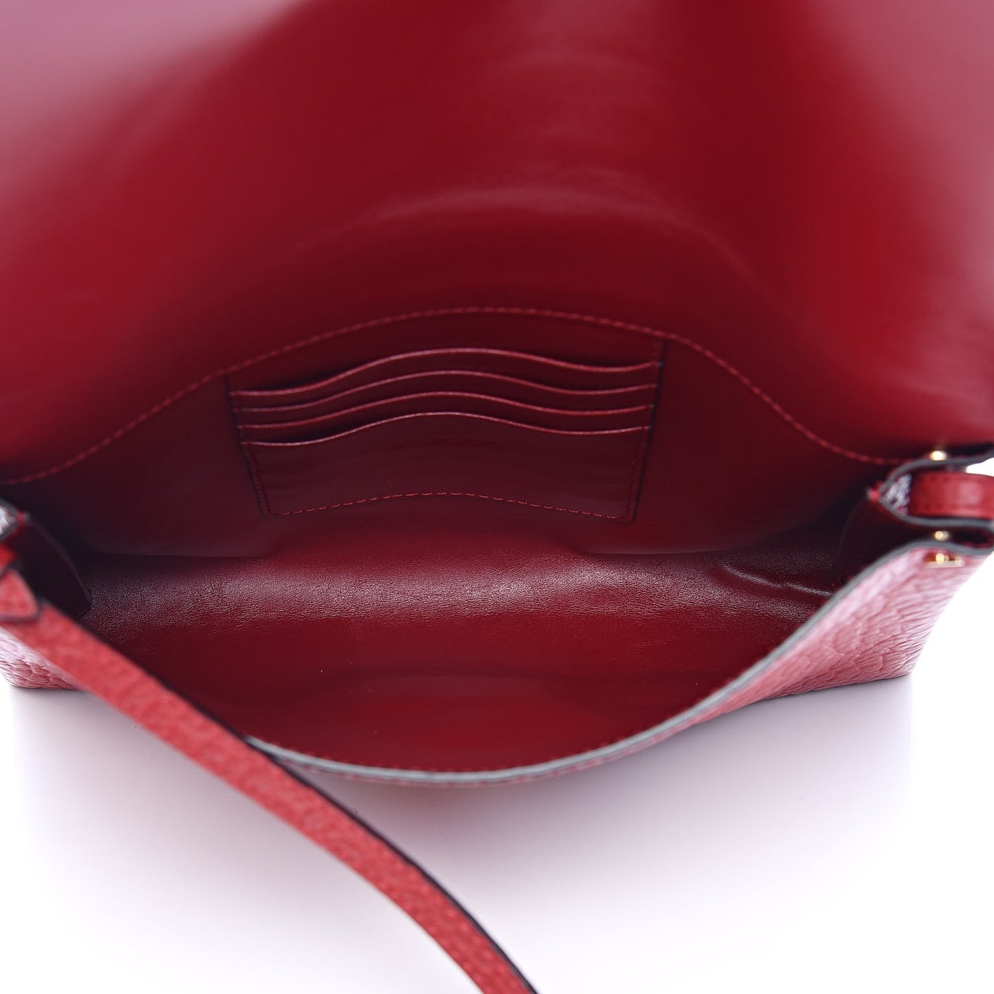 Signature Grain Vintage Finish Langley Crossbody Red