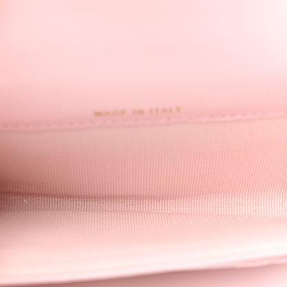 Chanel Caviar Quilted Crystal CC Flap Card Holder Pink 5 of 8
