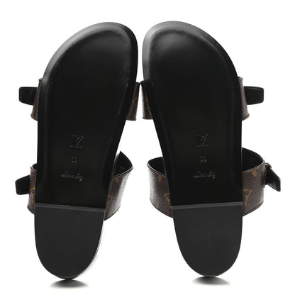 Louis Vuitton Monogram Bom Dia Mule Sandals 39 Black 5 of 9