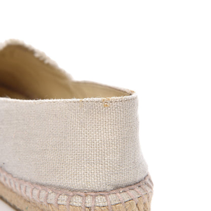 Chanel Linen CC Espadrilles 39 Beige Black 18 of 19