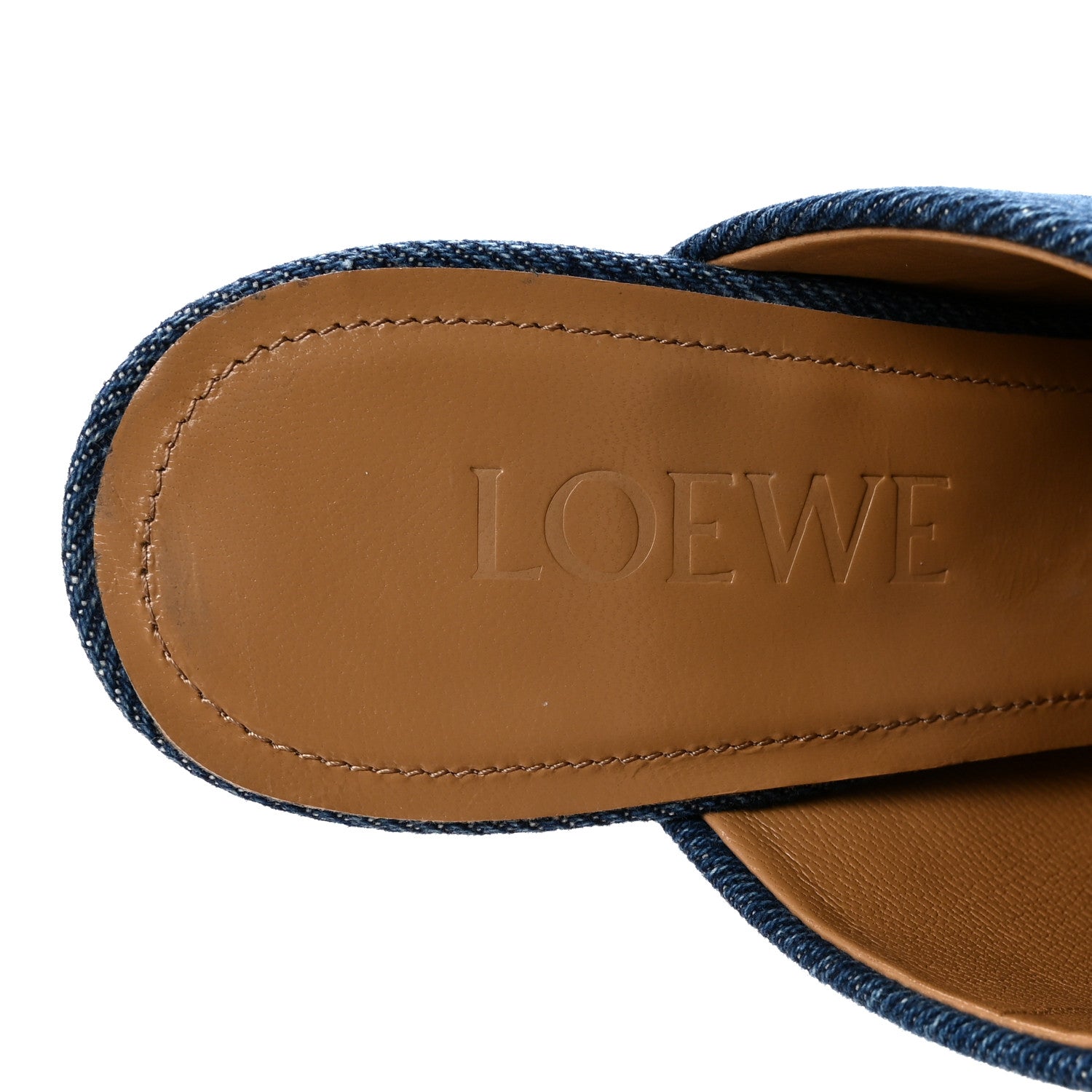 Loewe Ripped Denim 90 Mules Washed Denim 8 of 9