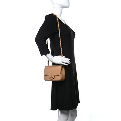 Chanel Grained Calfskin Mini Square Classic Pure Flap Brown 2 of 9